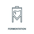 Fermentation icon. Line element from bioengineering collection. Linear Fermentation icon sign for web design, infographics and more.