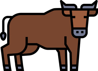 Farm Beef Icon. Farming gardening concept icon style