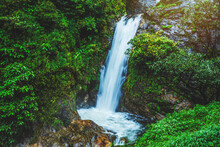 Travel The Highest Waterfall In Chiangmai Mae-pan Waterfall Rainy Season Forest At Doi Intanon
