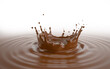 © Science RF - Liquid chocolate crown splash with ripples, illustration