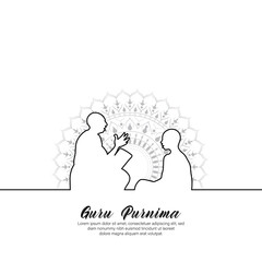 vector illustration for guru purnima celebration