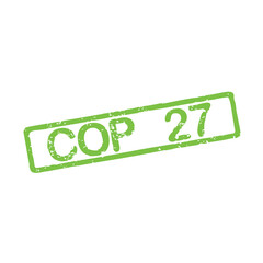 Wall Mural - Rubber stamp with text COP 27