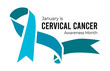 Cervical Cancer Awareness Month. Illustration on white