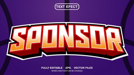 Poster - editable text effect sponsor theme