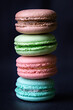 Sweet colored macaroon for a gift to Valentines Day