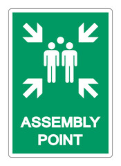 Wall Mural - Assembly Point Symbol Sign, Vector Illustration, Isolated On White Background Label .EPS10