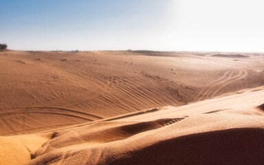 Sticker - Sand dunes in the desert of the United Arab Emirates.