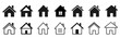 © MizNHoarD - House icons set. Real estate icon. Flat style houses symbols for apps and websites.