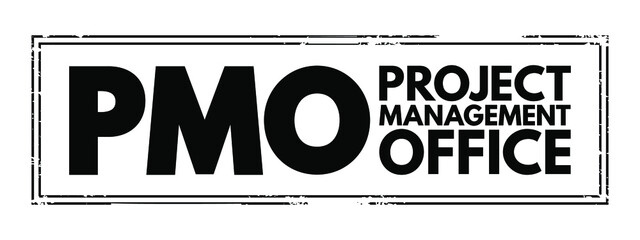 Poster - pmo - project management office acronym text stamp, business concept background