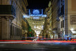 Christmas in Rome, Italy - Christmas decorations in via del Corso.