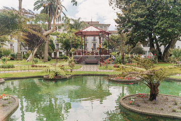 Wall Mural - Fountain at the Jardim Duque da Terceira, Terceira Island, Azores, Portugal