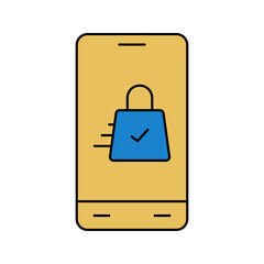 Canvas Print - Creative mobile security lock icon