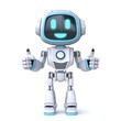 © djmilic - Cute blue robot giving thumbs up 3D
