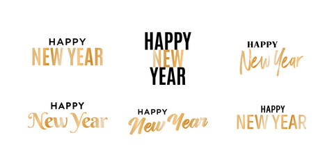 Wall Mural - Happy New Year, New Year 2022, New Year Background, Happy New Year Banner, Festive Text, Vector Illustration Background