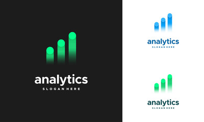 Wall Mural - Simple Analytic Logo designs template, Business Insight logo