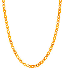 Sticker - Gold jewelry. Gold chain isolated