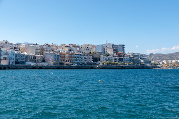 Sticker - Scenic view of Crete island coast across the blue sea, Greece