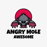 Fototapeta Pokój dzieciecy - Illustration vector graphic of Angry Mole good for logo design