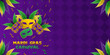 mardi gras carnival background with copy space. vector design illustration