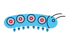 Blue Caterpillar Insect