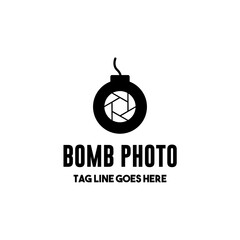 Wall Mural - boom photo logo icon illustration