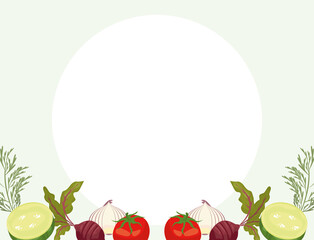 Sticker - healthy and fresh vegetables