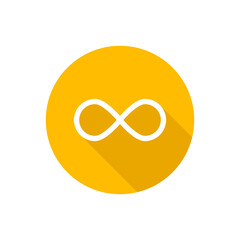 Sticker - Infinity flat vector button icon