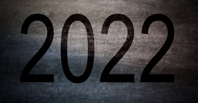 The year 2022 written in vintage background