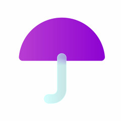 Aufkleber - Vector modern trend icon in the style of glassmorphism with gradient, blur and transparency. umbrella symbol and icon