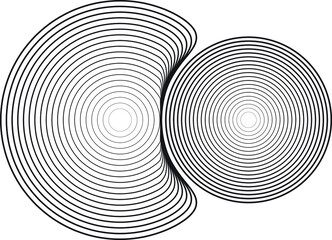 Leinwandbilder - Abstract flow lines background . From order to chaos .Fluid wavy shape .Striped linear pattern . Music sound wave . Vector illustration