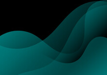 Fluid Black And Green Abstract Background
