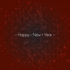 Fototapete - Happy new year lettering on illuminated and shiny background vector stock illustration.