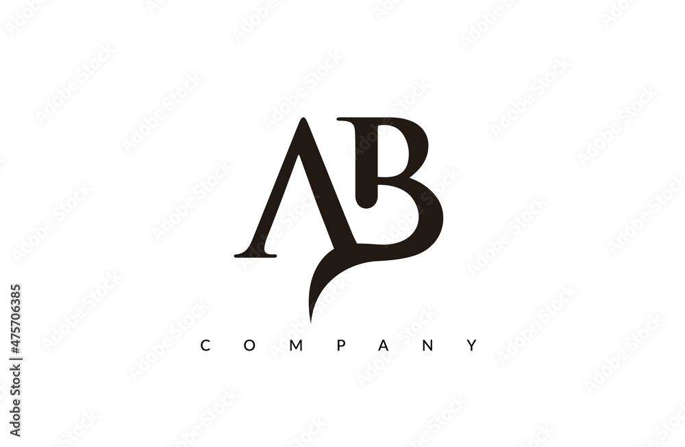 initial AB logo design vector Stock Vector | Adobe Stock