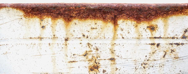 Wall Mural - Rust of metals.Corrosive Rust on old iron white.Use as illustration for presentation.Background rusty texture.