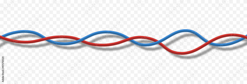 Realistic vector isolated wires. PNG wires, png twisted wires, network ...
