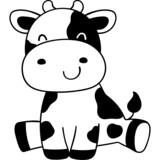 Fototapeta Pokój dzieciecy - Doodle cow character cartoon