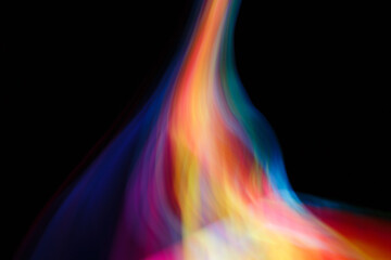 Colored blurred light lines. Abstraction of light.