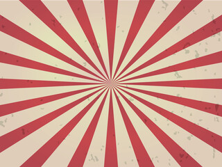 red vintage starburst background. rising sun design. vector illustration