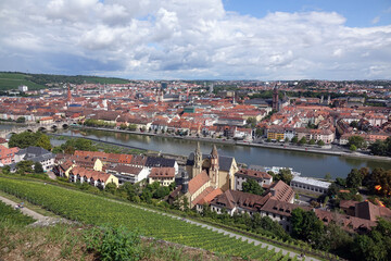 Canvas Print - Main und Altstadt in Würzburg