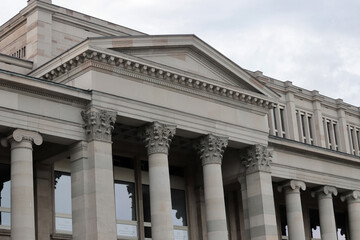 Canvas Print - Closeup shot of the facade of a building