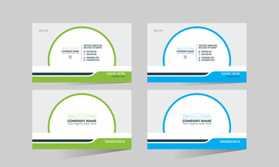 green colored business card design for any best company use