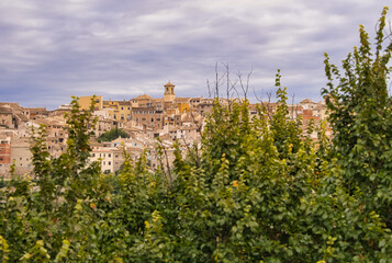 Sticker - Cityscape of Cohesin under the cloudy sky in Murcia, Spain