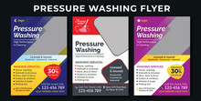 Pressure And Power Washing Flyer Template, Window Washing Flyer Deck, And Sidewalk Cleaning Flyer