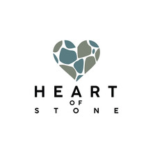 Heart Of Stone Romantic Environment Structure Logo Design Vector
