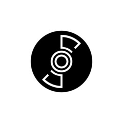 Poster - dvd vector icon. computer component icon solid style. perfect use for logo, presentation, website, and more. simple modern icon design solid style