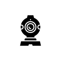Poster - webcam vector icon. computer component icon solid style. perfect use for logo, presentation, website, and more. simple modern icon design solid style