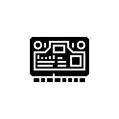 Poster - wlan card vector icon. computer component icon solid style. perfect use for logo, presentation, website, and more. simple modern icon design solid style