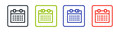 Weekly, monthly calendar icon vector illustration