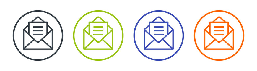 Poster - Mail icon set. Email icon vector. E-mail icon. Envelope symbol