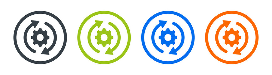 Aufkleber - Update maintenance icon. Implementation symbol vector illustration.